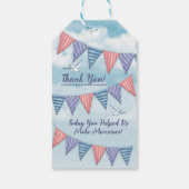 ヴィンテージ バンティング ウェディングまたはシャワー フェイバータグ ギフトタグ (裏面)