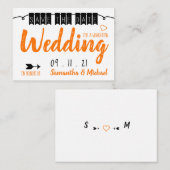 ヴィンテージ バンティング, セーブ・ザ・デート 封入カード エンクロージャーカード (正面/裏面)