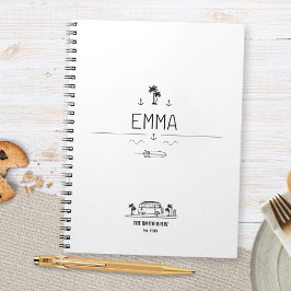 ヴィンテージ バンライフ サーファー クリュー トラベルジャーナル ノートブック