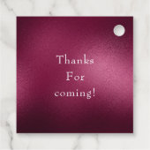 ヴィンテージ バーガンディ フローラル フェイバータグ (裏面)