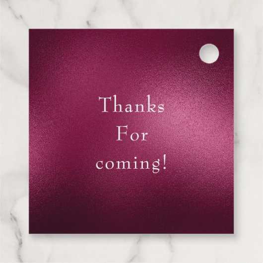 ヴィンテージ バーガンディ フローラル フェイバータグ (裏面)