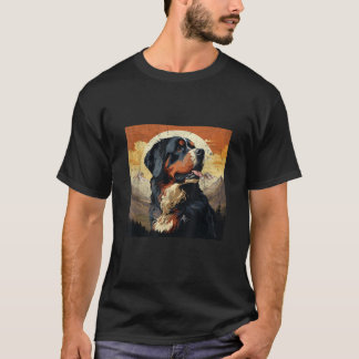 ヴィンテージ・バーニーズ・マウンテン・ドッグ・ダイストレスド・マウンテンS Tシャツ