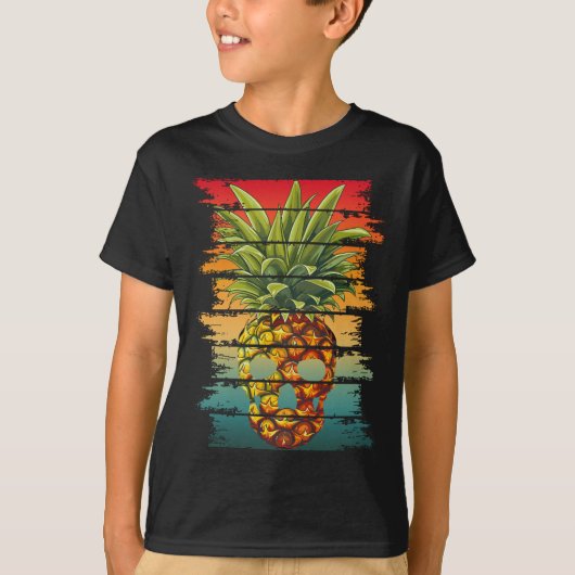ヴィンテージ パイナップル スカル Tシャツ (正面)