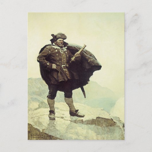 ヴィンテージ・パイレーツ、キャプテン・ビル・ボーンズ、NCワイス ポストカード (正面)