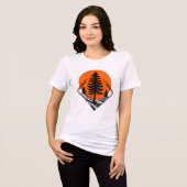 ヴィンテージ パイン フォレスト サンセット Tシャツ (正面全面)