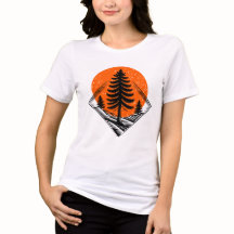 ヴィンテージ パイン フォレスト サンセット Tシャツ