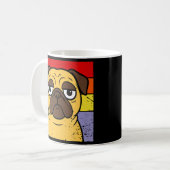 ヴィンテージ パグ 嫌味 可愛い 子犬 愛好家 ユーモア コーヒーマグカップ (正面左)