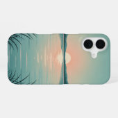 ヴィンテージ パステル湖 iPhone 16ケース (裏面横)