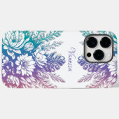 ヴィンテージ パステル カラー フラワーデザイン Case-Mate iPhoneケース (裏面 (横))