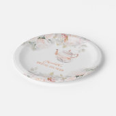 ヴィンテージ パステル ローズ ティー パーティー ブライダル シャワー ペーパープレート (アングル)