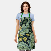 ヴィンテージ・パターン、レスター、ウィリアム・モリス エプロン (着用した状態)