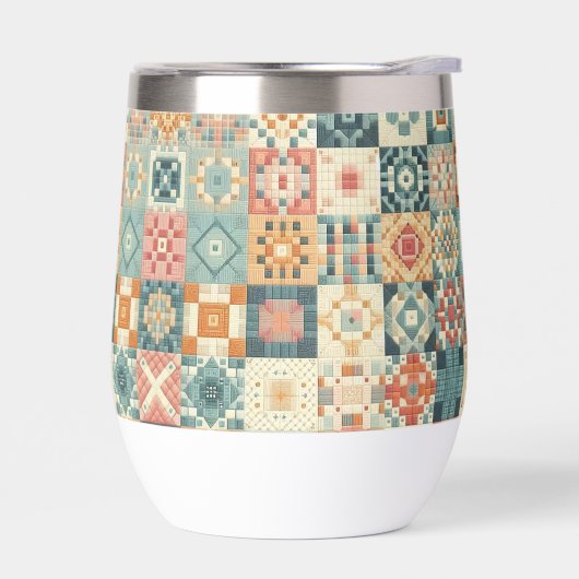 ヴィンテージ、パッチワークのキルティングな顔 (左面)