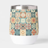 ヴィンテージ、パッチワークのキルティングな顔 (背面)