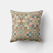 ヴィンテージ、パッチワークのキルティングな顔 クッション (裏面)