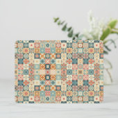 ヴィンテージ、パッチワークのキルティングな顔 シーズンカード (スタンド正面)