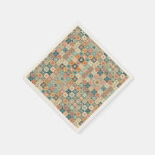 ヴィンテージ、パッチワークのキルティングな顔 スタンダードカクテルナプキン (角)