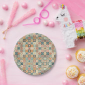 ヴィンテージ、パッチワークのキルティングな顔 ペーパープレート (パーティー)