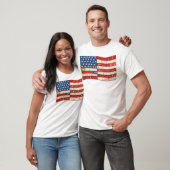 ヴィンテージ・パッチワークアメリカ国旗 | 愛国的な赤白青 Tシャツ (ユニセックス)