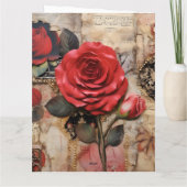 ヴィンテージ パリのバラ カード (裏面)