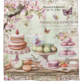 ヴィンテージ パリの菓子店 ワンダーランド オーダーメイド ネーム シャワーカーテン (正面)