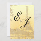 ヴィンテージ パリ ウェディング 招待状 (裏面)