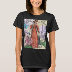 ヴィンテージ パリ エッフェル塔コラージュ ロマンティック フランス Tシャツ