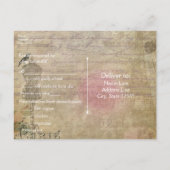 ヴィンテージ パリ シック ウェディング RSVP 招待状 (裏面)