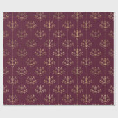 ヴィンテージ パリ バーガンディーとパープル シャンデリア ラッピングペーパー (フラット)