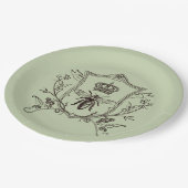 ヴィンテージ パリ ビーキーパー フレンチ クラウン ビー クイーン ペーパープレート (アングル)