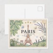 ヴィンテージ パリ フランス 旅行 ポスター アート ポストカード (正面/裏面)