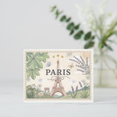 ヴィンテージ パリ フランス 旅行 ポスター アート ポストカード (スタンド正面)