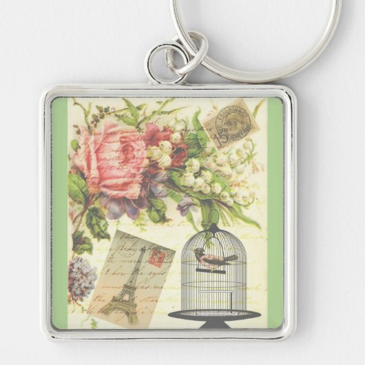 ヴィンテージ パリ フレンチ テーマ キーホルダー (正面)