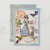 ヴィンテージ·パリ:ブライダルシャワー·誕生日パーティー 招待状 (正面/裏面)