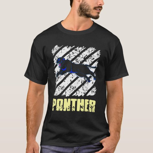 ヴィンテージ パンサー 猫 プレゼント Tシャツ (正面)