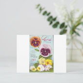 ヴィンテージ・パンジー ポストカード (スタンド正面)