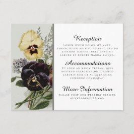 ヴィンテージ パンジー レセプション カード