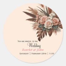 ヴィンテージ パンパス グラス ローズ フローラル ウェディング