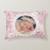 ヴィンテージ パーソナライズ メモリー ローズ ラック アクセントクッション (正面)