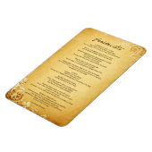 ヴィンテージ・パーチメント上のDesiderata "Desired Things" マグネット (左側)