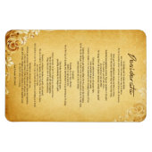 ヴィンテージ・パーチメント上のDesiderata "Desired Things" マグネット (横)