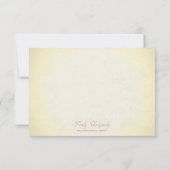 ヴィンテージ・パーチメント紙スタイルのRSVP返信カード 出欠カード (裏面)