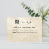 ヴィンテージ・パーチメント・ファンシー・ストーリーブックフォント挿入カード 招待状 (スタンド正面)