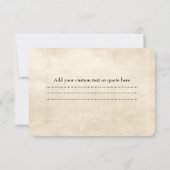 ヴィンテージ・パーチメント・ファンシー・ストーリーブックフォント挿入カード 招待状 (裏面)
