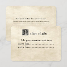 ヴィンテージ パーチメント ファンシー ストーリーブック フォント 挿入カード