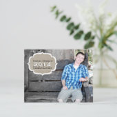 ヴィンテージ パーチメント フォト 卒業おめでとうのご案内 案内状 (スタンド正面)