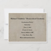 ヴィンテージ パーチメント フォト 卒業おめでとうのご案内 案内状 (裏面)