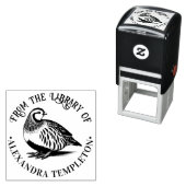 ヴィンテージ・パーティッジ・ゲーム・バード #2 ライブラリー・ブック・ネーム セルフインキングスタンプ (インサイチュ)