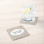 ヴィンテージ パーフェクト ピンク & ピーチ ローズ ペーパーコースター (インサイチュ)