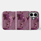 ヴィンテージ パープル オーキッド スマホケース Case-Mate iPhoneケース (裏面 (横))