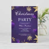 ヴィンテージ パープル クリスマス 招待状 (スタンド正面)